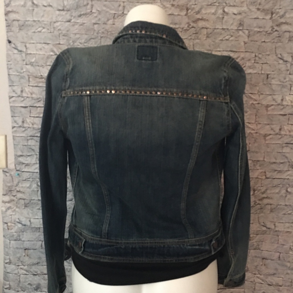 American Eagle Studs Denim Jacket Medium - image 4